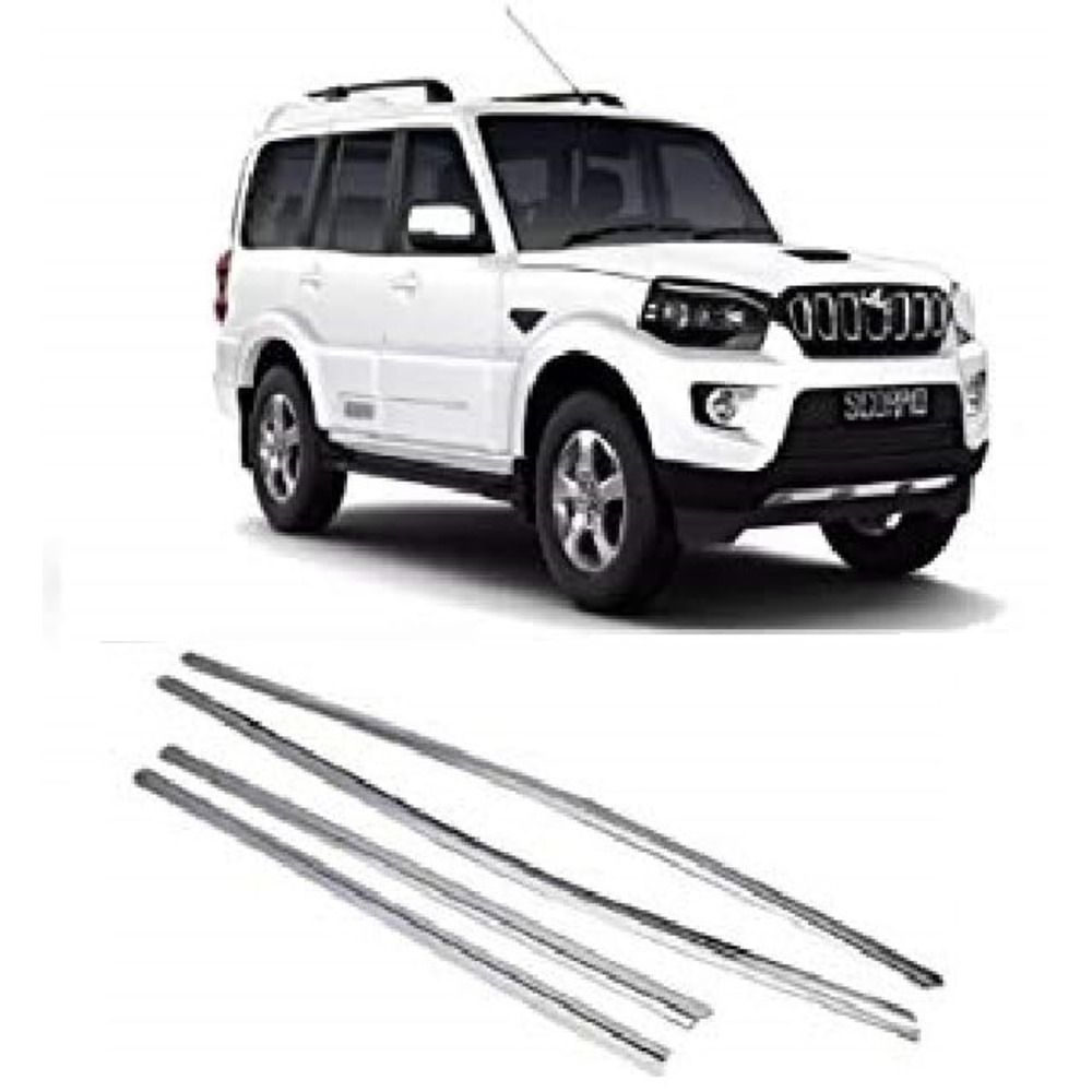 Window Lower Garnish Stainless Steel Chrome Finish Exterior for Scorpio New